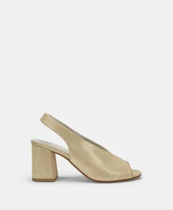 Donne Momonì Scarpe-Sandali Trifoglio In Pelle Lame' - Oro Chiaro