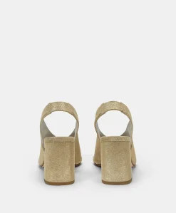 Donne Momonì Scarpe-Sandali Trifoglio In Pelle Lame' - Oro Chiaro