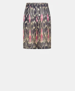 Donne Momonì Completi E Talleur-Short Nina In Viscosa Lino - Multicolor Blu
