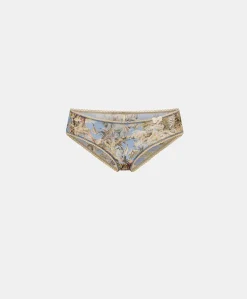 Donne Momonì Slip-Slip Amaca In Nylon Stampato - Ceruleo Multicolor
