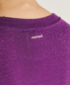 Donne Momonì T-Shirts E Top-Thirt Iora In Jersey Lurex - Ciclamino