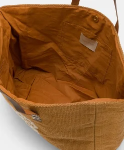 Donne Momonì Borse E Pochette-Tote Bag Paraguan In Canvas Con Ricamo - Brandy