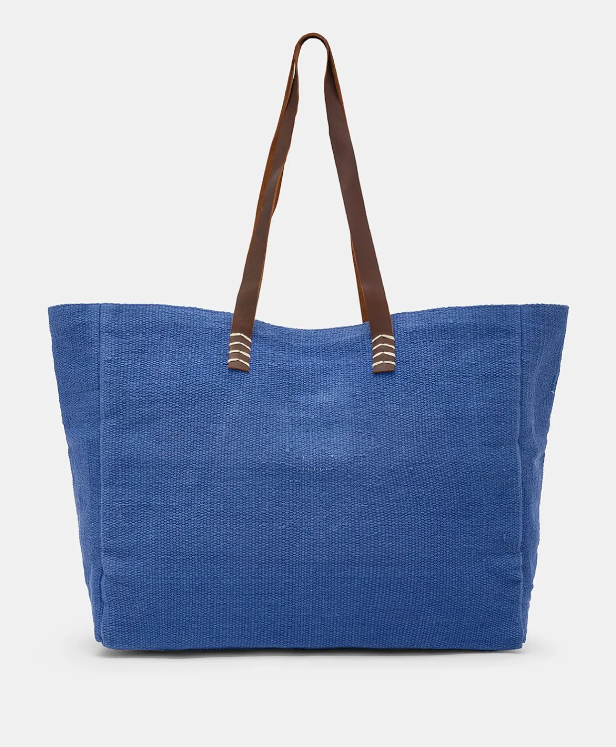 Donne Momonì Borse E Pochette-Tote Bag Paraguan In Canvas Con Ricamo - Bluette