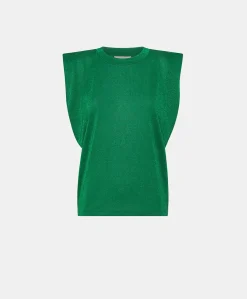 Donne Momonì T-Shirts E Top-Tshirt Enna In Jersey Lurex - Smeraldo