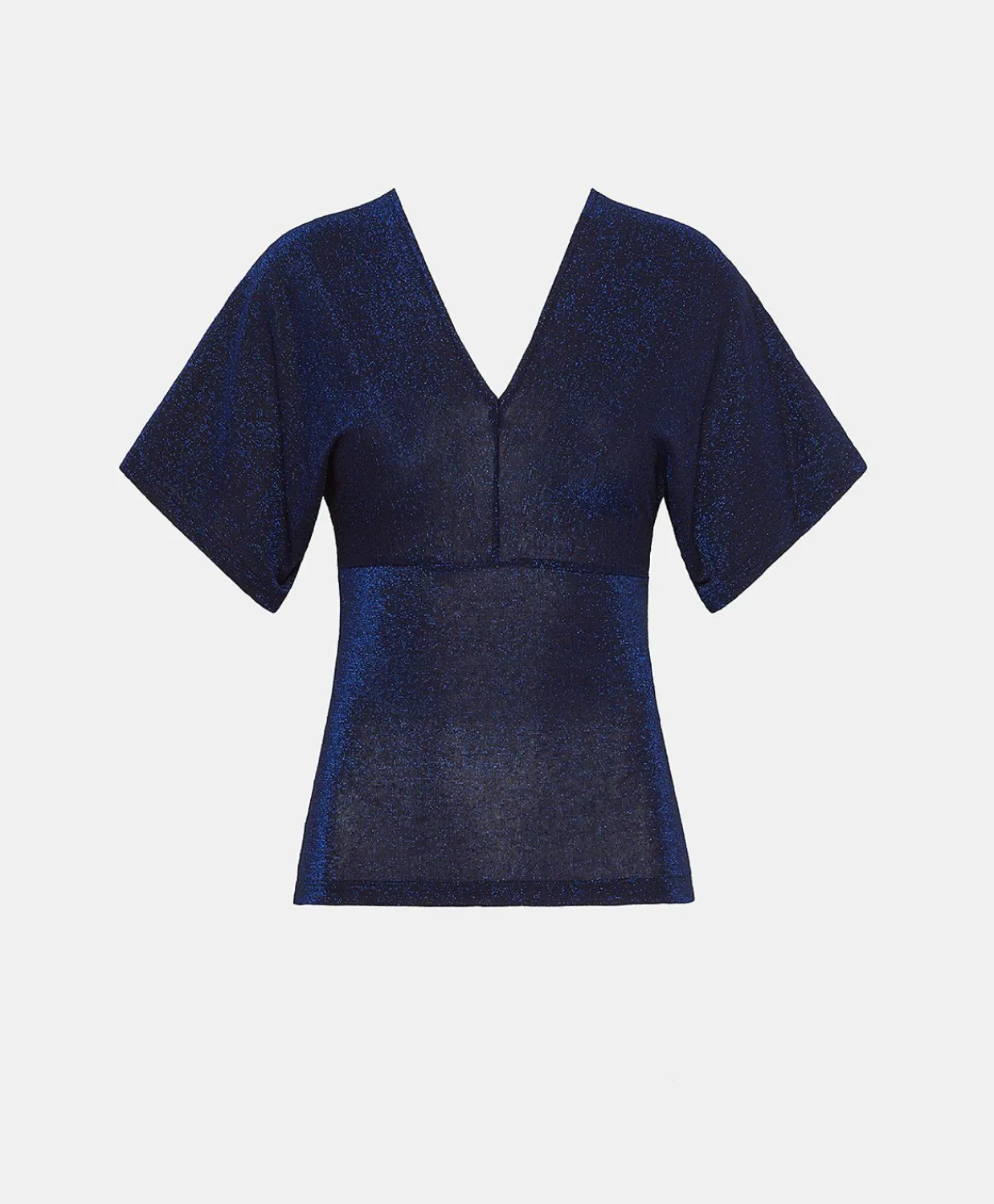 Donne Momonì T-Shirts E Top-Tshirt Milly In Jersey Lurex - Bluette