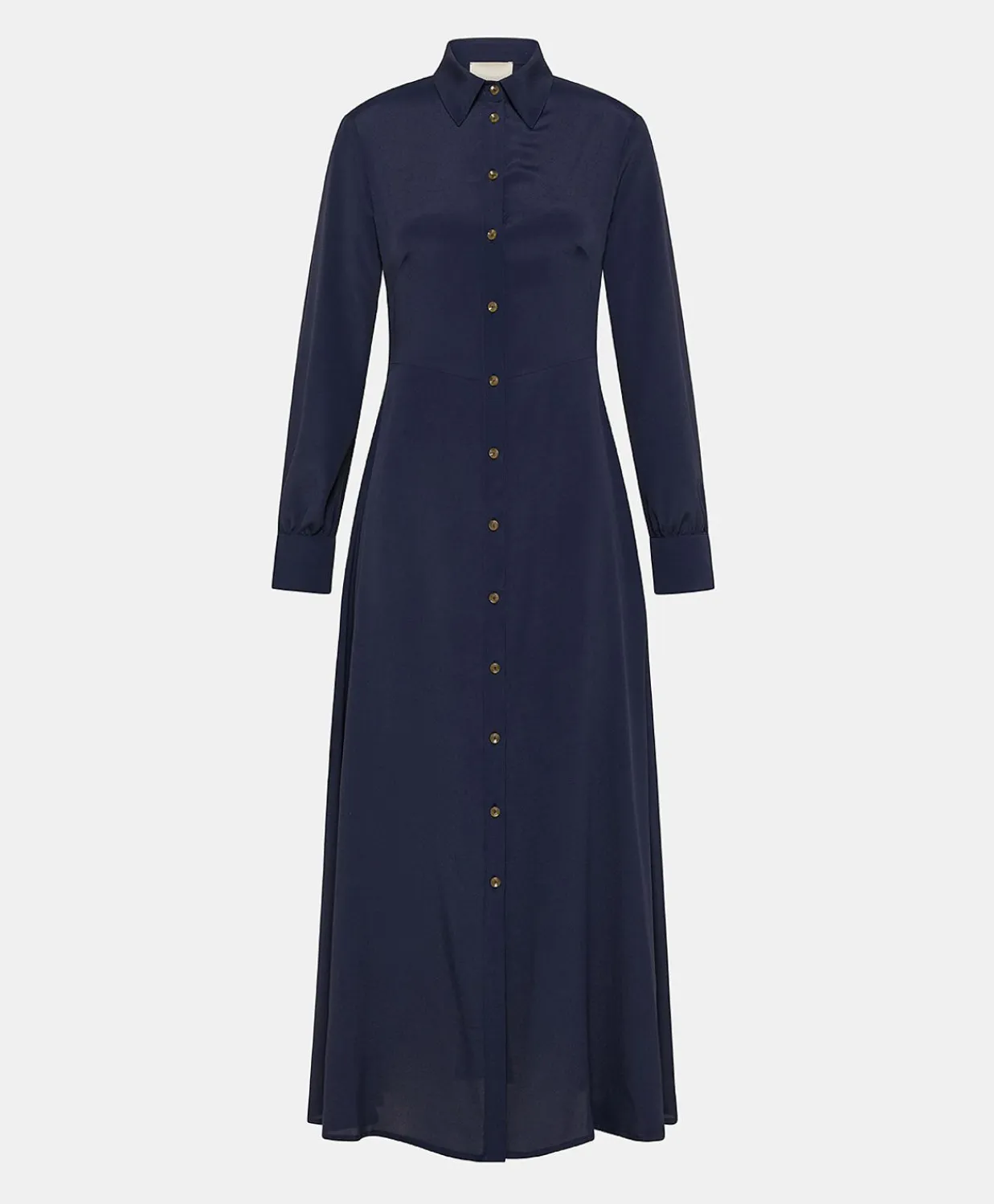Donne Momonì Vestiti-Vestito Bethany In Acetato Seta Unito - Blu Notte