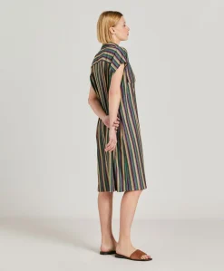 Donne Momonì Vestiti-Vestito Colorado In Jersey Lurex A Righe - Multicolor Verde