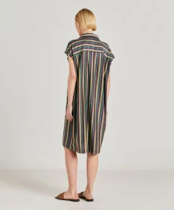 Donne Momonì Vestiti-Vestito Colorado In Jersey Lurex A Righe - Multicolor Verde