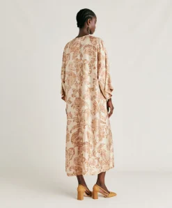 Donne Momonì Vestiti-Vestito Faro In Twill Di Seta - Cipria Multicolor