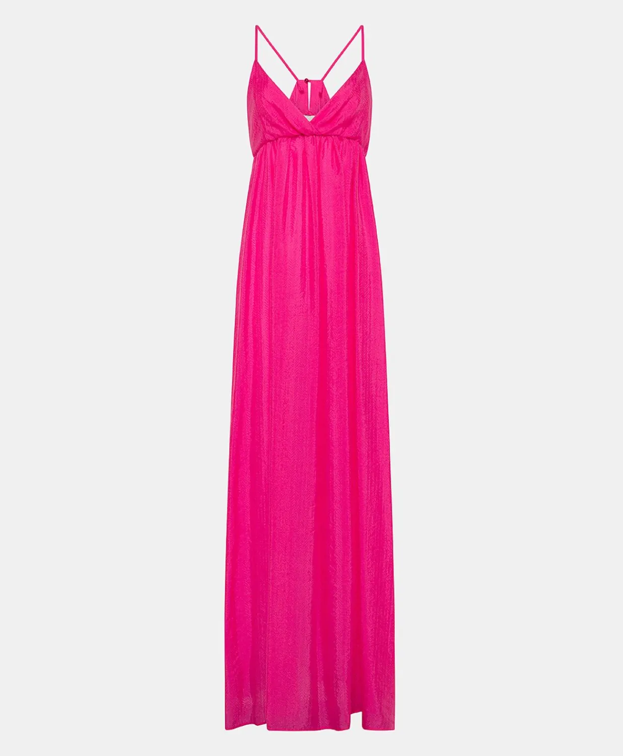 Donne Momonì Vestiti-Vestito Marisol In Cupro Jacquard - Fucsia