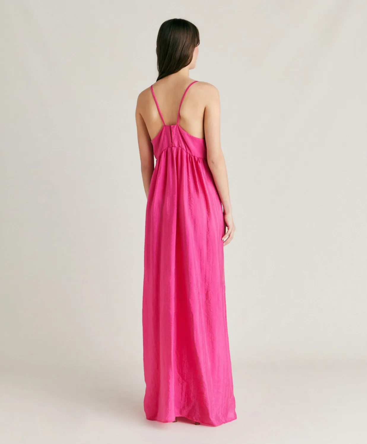 Donne Momonì Vestiti-Vestito Marisol In Cupro Jacquard - Fucsia